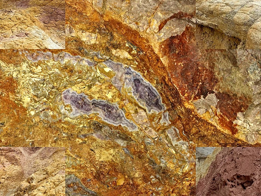 close up of amethyst in a mine